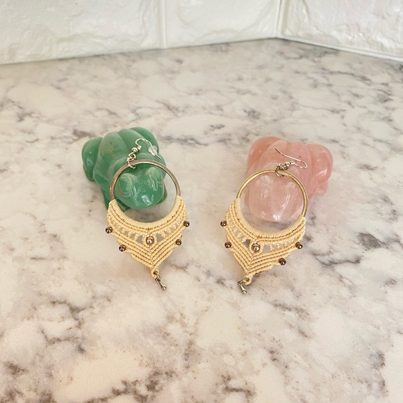 Handmade Macrame Earring - Picture 3 of 5